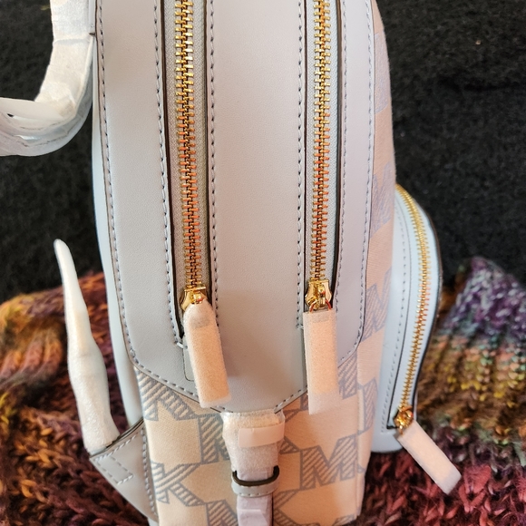 Brand New Michael Kors Jaycee Medium Backpack Vista Blue - Picture 5 of 5